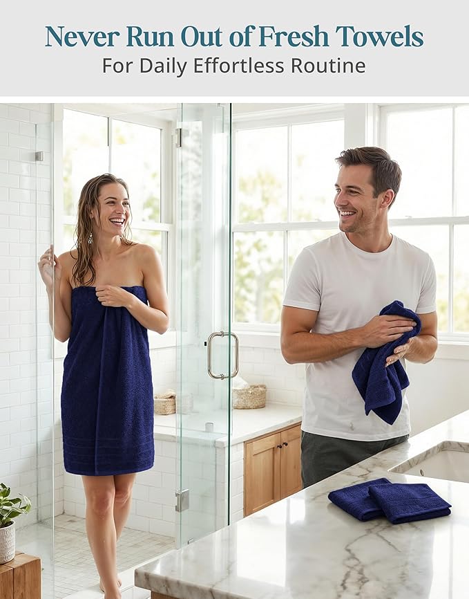 Casa Platino 100% Cotton Bath Towels - Image 5