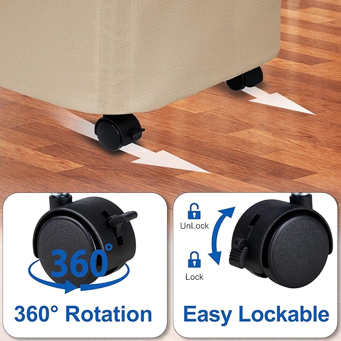 Slim Laundry Hamper with Lid and Wheels, Small Rolling Laundry Basket with - Image 4