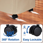 Slim Laundry Hamper with Lid and Wheels, Small Rolling Laundry Basket with - Image 4