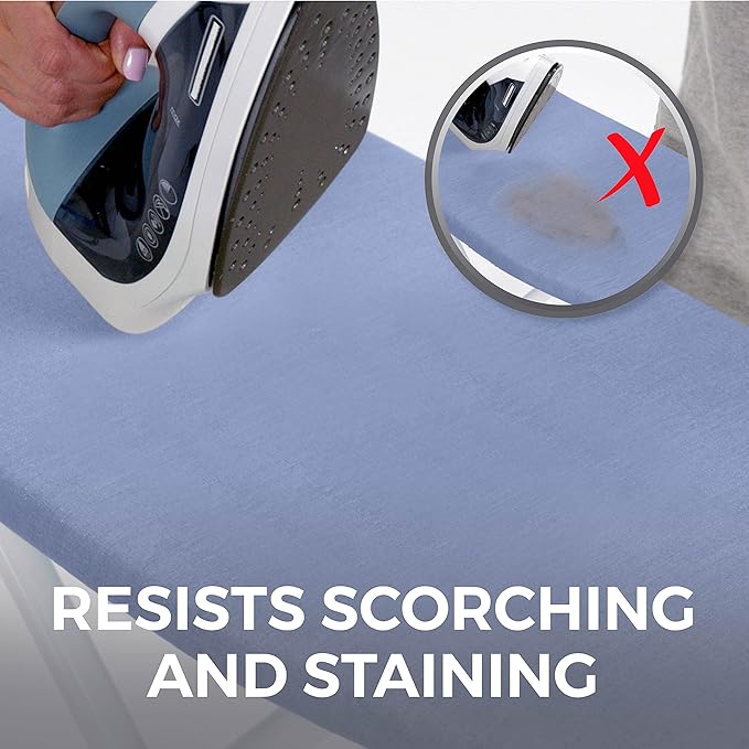 HOME GENIE Ironing Board Cover, Extra Thick Padding, Scorch Resistant Silicone - Image 3
