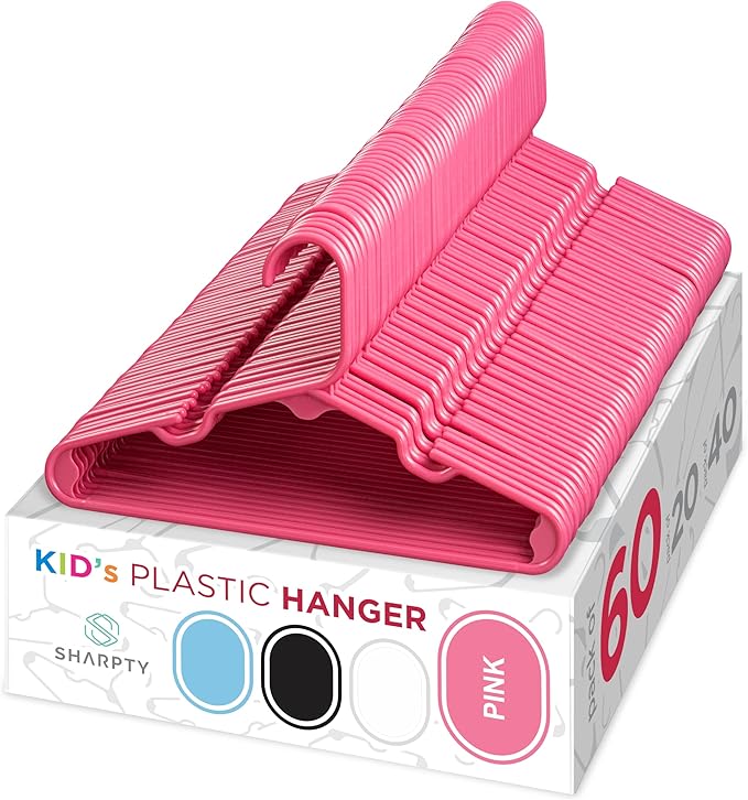 Sharpty Kids Plastic Hangers, Children's Hangers by Sharpty