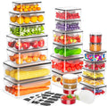 50 PCS Food Storage Containers by JSCARESFINDBEAUTYINLIFE