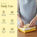 MosJos Kitchen Towels Set of 4 Premium Hand Towels 18 x 28 Inch Large Tea Towels - Image 4