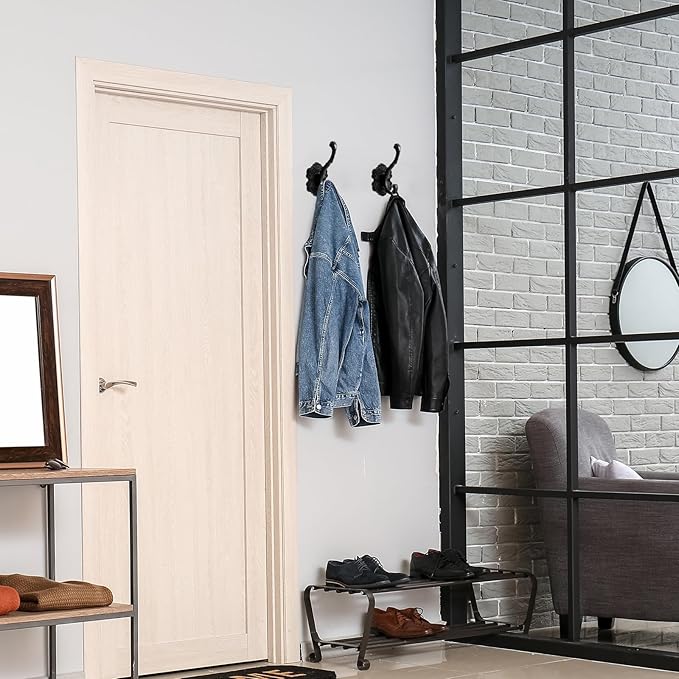 Zonon 4 Pcs Black Vintage Coat Hooks Decorative Towel Hooks - Image 5