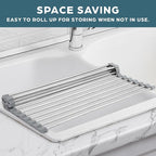 Zulay Kitchen 17.5” x 12” Roll Up Dish Drying Rack - Image 2