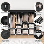 VTRIN Portable Closet for Hanging Clothes 67 Inch Wide Large Capacity Portable - Image 4
