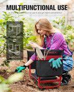 Garden Kneeler and Seat Heavy Duty,Upgraded Foldable Gardening Stool Widened to 10" Stable Wear-Resistant Prevent Knee and Back Pain, Bench High-End 2 Large Tool Bags Gift for Women - Image 4
