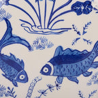 Safavieh Castle Gardens Collection Glazed Ceramic Blue Cloud 9 Chinoiserie Garden Stool - Image 6