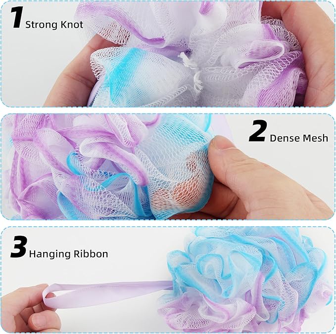 Chuya Bath Loofahs Sponges 80g XL Size, 4 Pack Shower Sponge Exfoliating - Image 4