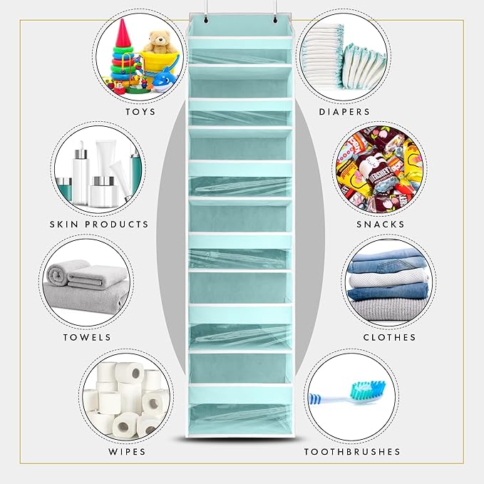 HOMELUX THEORY UPGRADED 6 Tiers Over The Door Organizer Hanging - Image 7