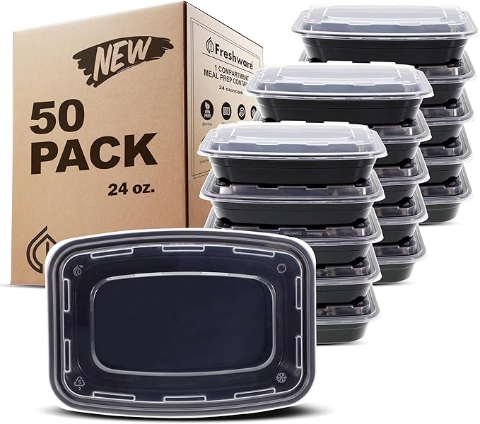 Freshware Meal Prep Containers 1 Compartment by Freshware