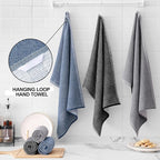 Homaxy Premium Kitchen Towels, Large Cotton Kitchen Hand Towels, Flat and Terry - Image 3
