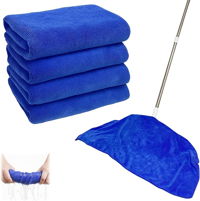 4Pcs Extra Large Microfiber Cleaning Cloths – 30x20 in Mop Towels by Unknown