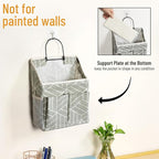 2pcs Wall Hanging Storage Bag, Small Door Closet Linen Fabric Pockets Organizer - Image 6