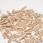 Wooden Clothes Pins, Natural Wood, 50 Pack, 1 Inch, Mini Wooden Rust Resistant - Image 4