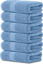 White Classic Luxury Light Blue Hand Towels by WhiteClassic