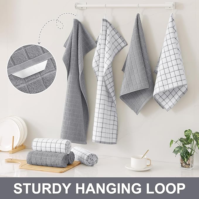 Homaxy Premium Cotton Kitchen Towels 16"x 28", Large Natural Ring Spun 390 GSM - Image 6