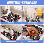 Dog Paw Bone Dish Drying Mat for Kitchen Counter Drying Pad Absorbent - Image 7
