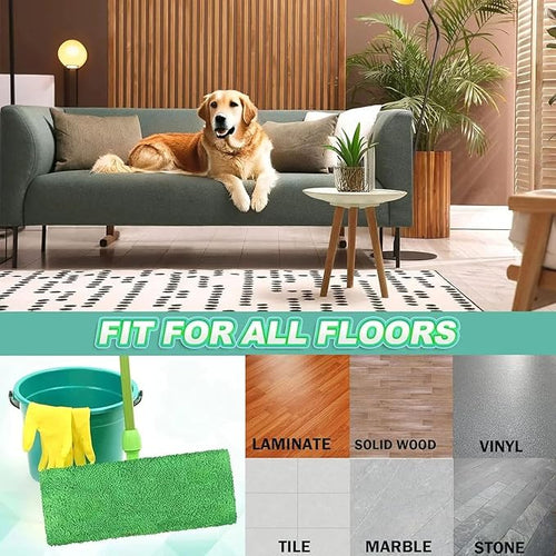 12-Pack Reusable Coral Fleece Mop Pads Washable Wet Mopping Cloths and Dry - Image 2