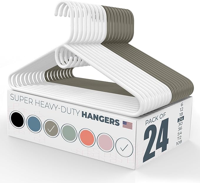 Neaties Super Heavy Duty Clothes Hangers 20 Pack – Made in The USA - 10lb by NeatiesHangers