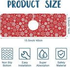 Christmas Merry Xmas Sink Splash Guard Santa Claus Faucet Absorbing Mat Fast - Image 2