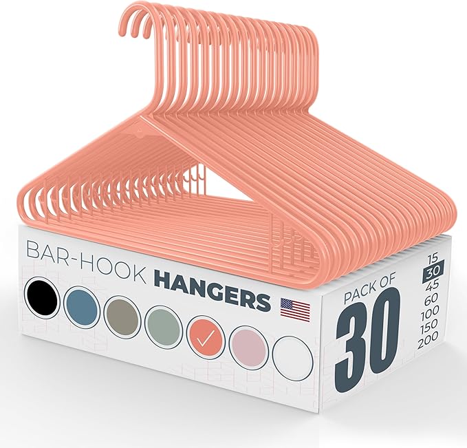 Neaties Plastic Hangers 30 Pack – Made in The USA – 6lb Capacity Standard by NeatiesHangers