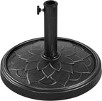 Yaheetech 18'' Umbrella Base 26.5lbs Heavy Duty Patio Umbrella Stand, Round Umbrella Base Stand, Resin Umbrella Holder for Outdoor, Garden, Yard, Black by Yaheetech