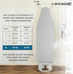 Encasa XO Ironing Board Cover and Pad 54"x18" - 4mm Felt & 2mm Foam Metallized - Image 2