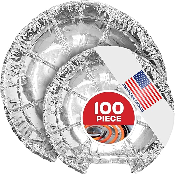 Round Electric Stove Burner Covers 6 Inch and 8 Inch Disposable Stove Top by StockYourHome