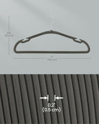 SONGMICS Velvet Hangers 50 Pack, Non-Slip Clothes Hangers, 17 x 8.3 Inches - Image 5