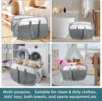 2 Pcs Collapsible Laundry Baskets, Tear Proof Pop Up Hamper - Image 7
