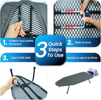 Metal Mesh Panel Tabletop Ironing Board | Foldable Iron Board | Heavy Duty - Image 7