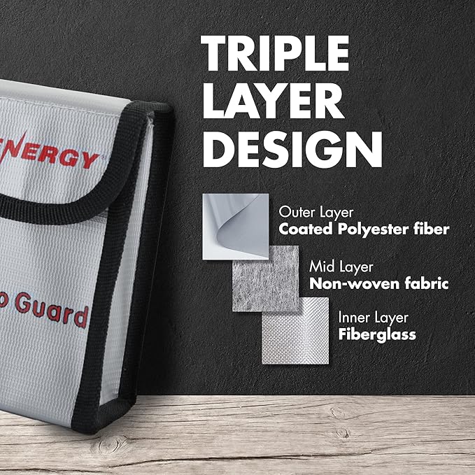 Tenergy 4 Pack, Fire Retardant Lipo Bags, Battery Bags - Image 2