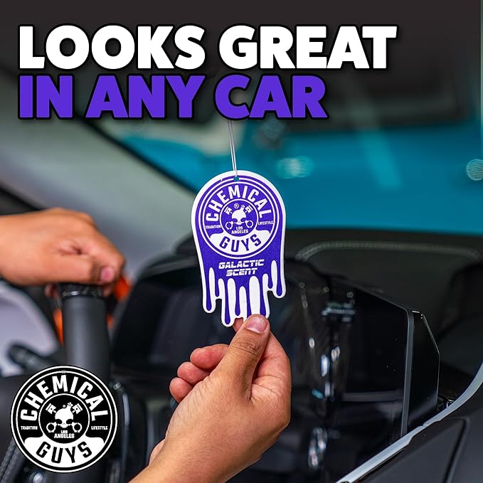 Chemical Guys Hanging Air Freshener, Galactic Scent 12 Pack, Dorm Room & More - Image 6