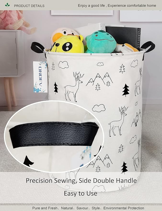 Round Fabric Storage Bin, Decorative Basket, Organizer Basket - Image 8
