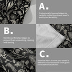 Black Spring Floral Hand Towels - Image 5