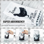 R HORSE 5Pcs Funny Chicken Kitchen Dish Towel Set Absorbent Quick Dry Cloth - Image 4