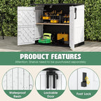 LHBcraft Outdoor Storage Cabinet 36 Cu Ft with Lockable Doors, Portable Horizontal Resin Storage Shed -Easy to Assemble, Waterproof Outdoor Storage Box for Backyards,Patios - Image 3