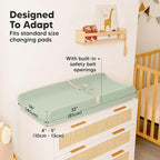 2-Pack Waterproof Changing Pad Covers Boy, Girl – 32x16 Soft Cotton Baby - Image 5