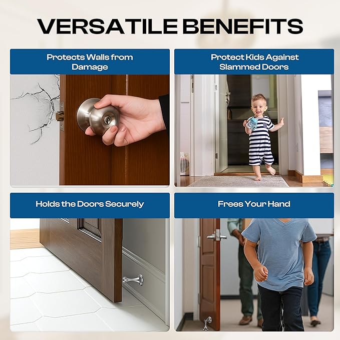 OmHome Magnetic Door Stop Soft Magnetic Door Catch, Magnetic Door Stoppers - Image 7