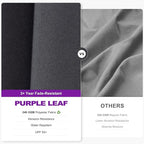 PURPLE LEAF 10 Feet Patio Umbrella with Base Outdoor Cantilever Solar Powered LED Swivel Square Umbrella Aluminum Offset Umbrella with 360-degree Rotation for Garden Deck Pool Patio, Grey - Image 4