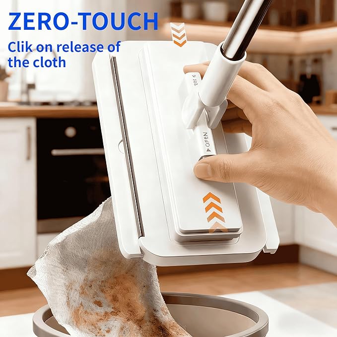 Cloth Changing Mini Mop with a Mini Foldable Desktop Mop, Flat Dust Mop - Image 3