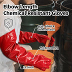 Schwer 23.5" PVC Chemical Resistant Gloves, Heavy Duty Waterproof Work Gloves - Image 2