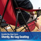 Kijaro Dual Lock Folding Camp Chairs - Versatile for Sports, Outdoors & Lawns - Locks Positions - Maldives Blue - Image 12