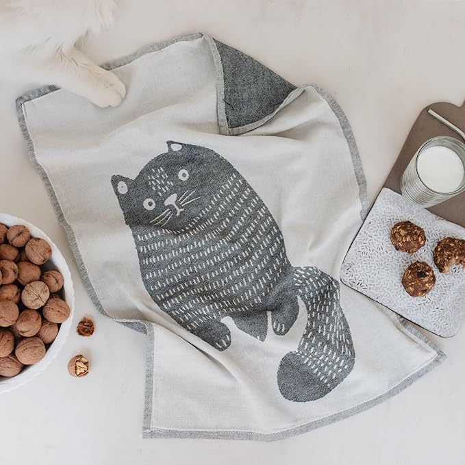 sea me at home Cat Themed Funny Dish Towels - Image 4