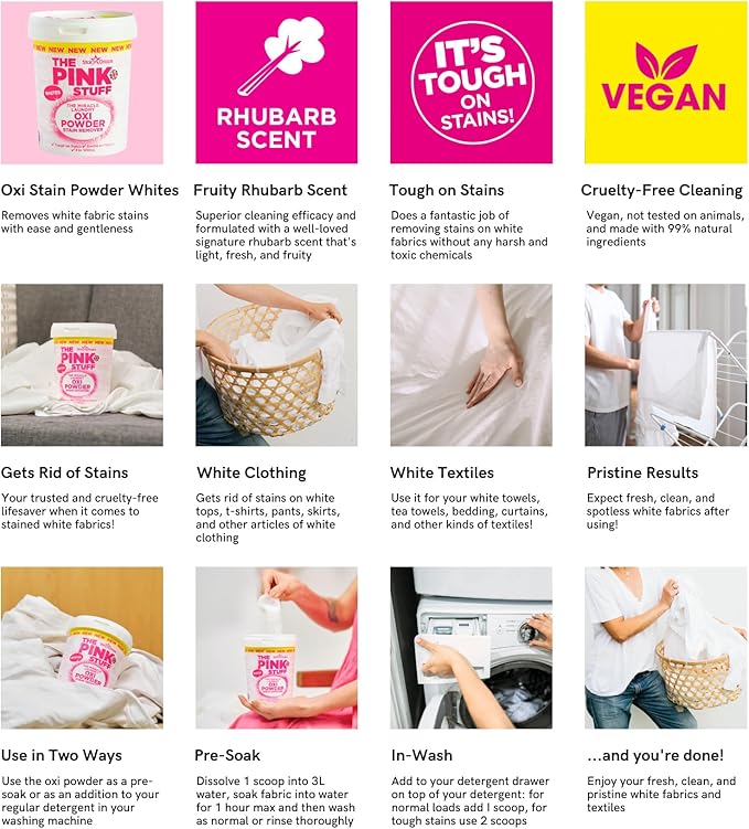 Stardrops - The Pink Stuff - The Miracle Laundry Oxi Powder Stain Remover - Image 3