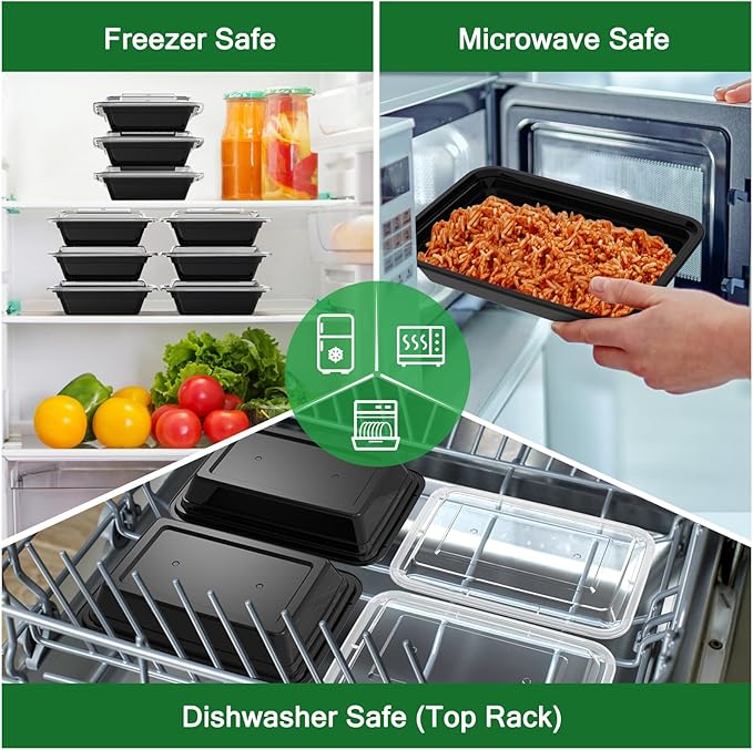 50 Pack 28 oz Meal Prep Containers Reusable - Image 5
