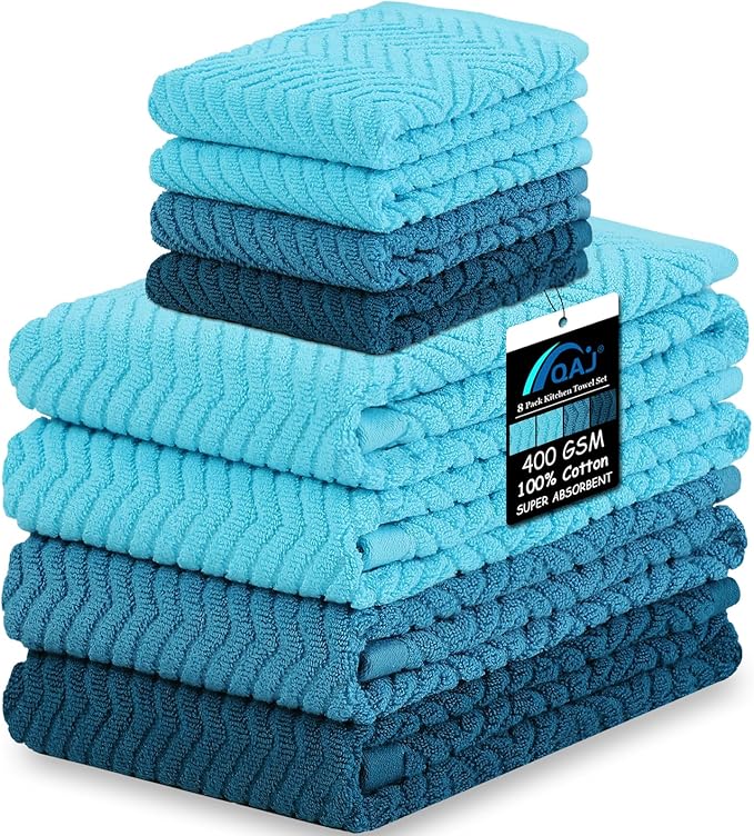 100% Cotton Kitchen Towels and Dishcloths Set by Unknown