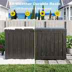75 Gallon Waterproof Outdoor Storage Box,Resin Deck Box,Lockable Outside Storage Box Container for Patio Furniure,Garden,Pool Tools (75 Gallon,Black) - Image 6