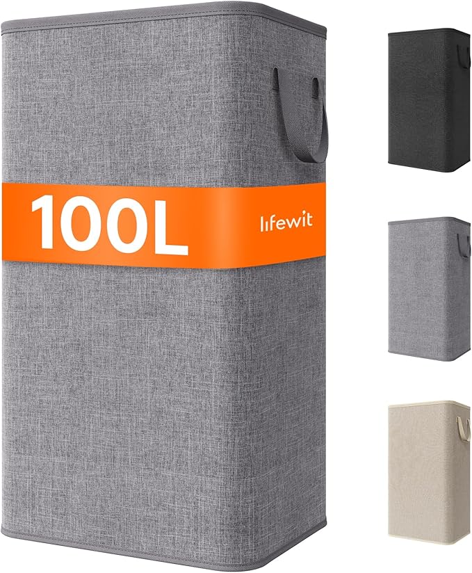 Lifewit 100L Large Tall Laundry Hamper, Collapsible Laundry Basket by Lifewit